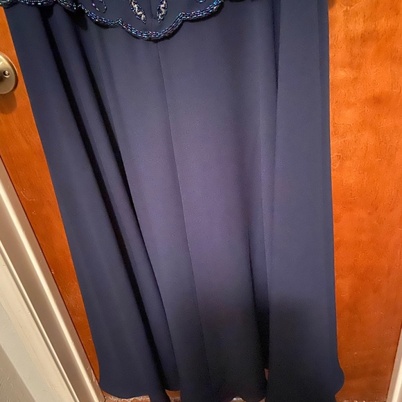 Night Scene Navy Beaded Formal Gown - Picture 8 of 8